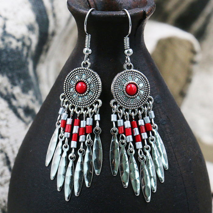 Wholesale Earrings Alloy Bohemian Long Shop Montnets Earrings JDC-ES-Yuhong001