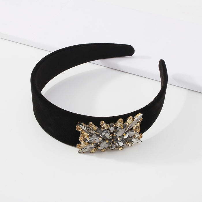 Wholesale Headband Flannel Alloy Rhinestone Gorgeous Elegant JDC-HD-YuL108