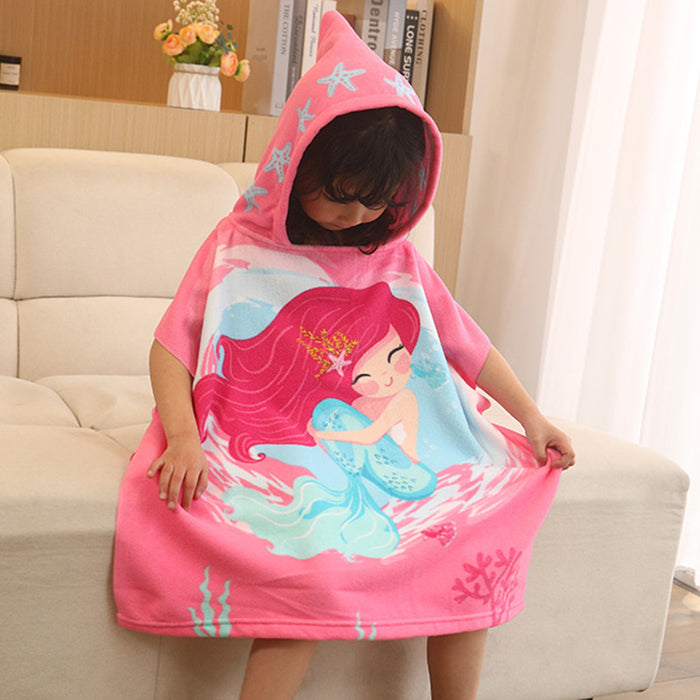 Wholesale Microfiber Cartoon Kids Bath Towel Cloak JDC-BTL-YaX006