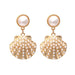 Jewelry WholesaleWholesale alloy shell inlaid pearl earrings JDC-ES-MY261 Earrings 曼茵 %variant_option1% %variant_option2% %variant_option3%  Factory Price JoyasDeChina Joyas De China