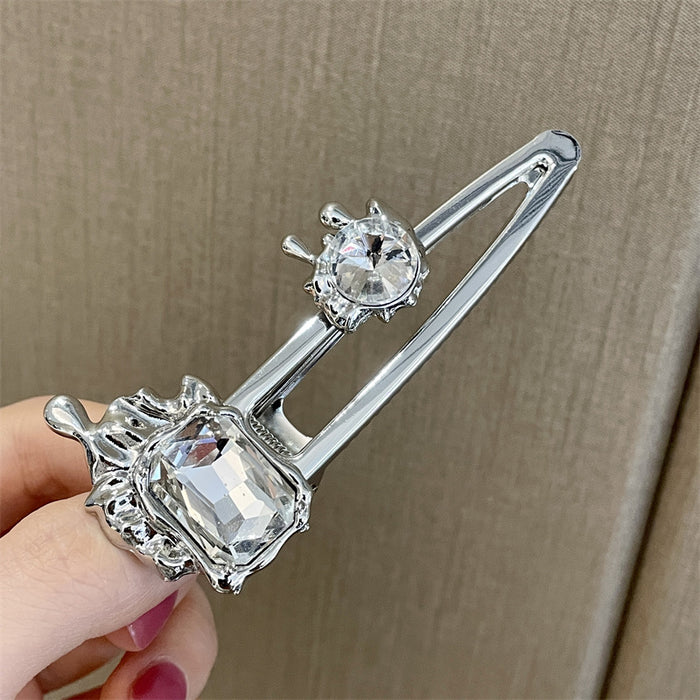 Wholesale Hair Clips Alloy Zircon Duckbill Clip Water Drop Design Sense JDC-HC-DDSL002