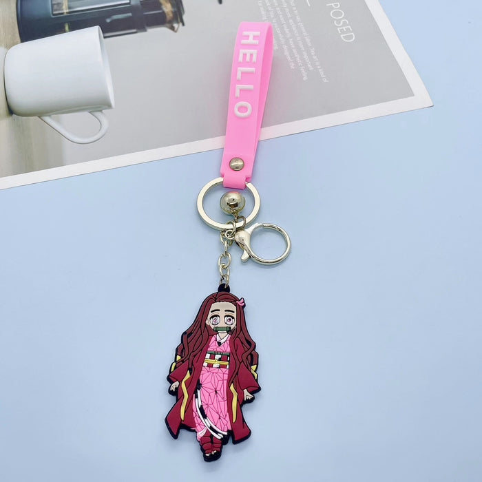 Wholesale Cartoon Keychain Cute Nezuko Cute PVC (M) MOQ≥10 JDC-KC-JuShu014