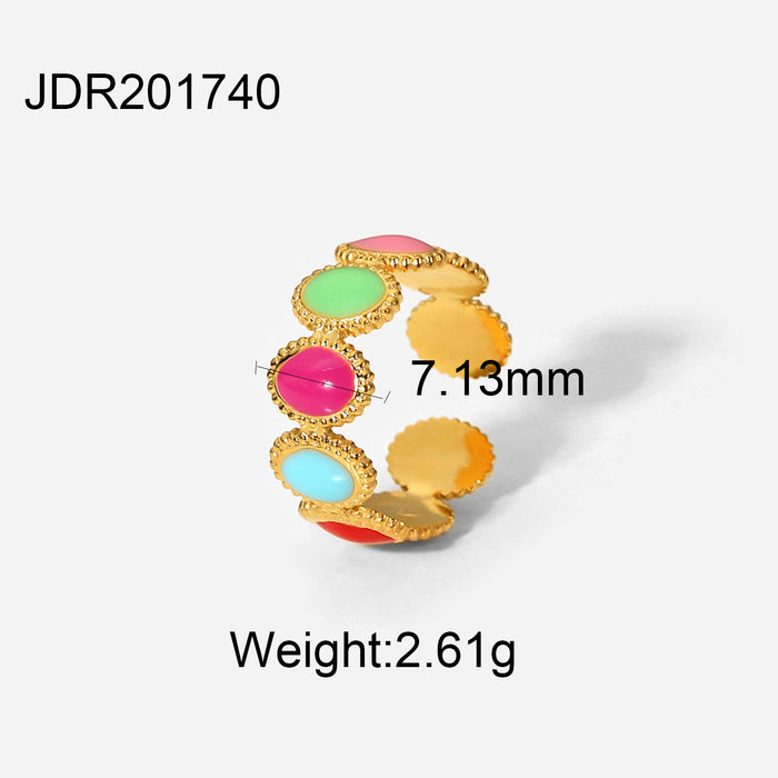 Jewelry WholesaleWholesale 18K gold plated stainless steel ring JDC-RS-JD273 Rings 杰鼎 %variant_option1% %variant_option2% %variant_option3%  Factory Price JoyasDeChina Joyas De China