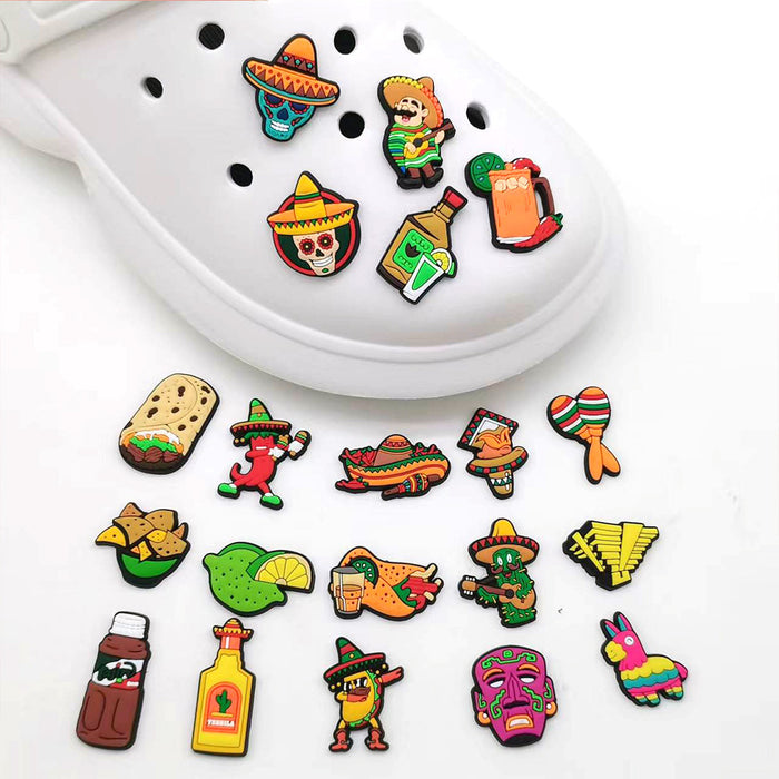 Wholesale Croc Charms Random 10pcs Cartoon Cute PVC DIY Accessories(M) JDC-CCS-WanX044