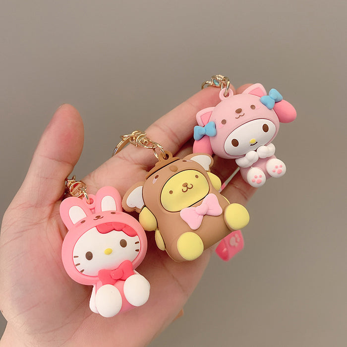 Wholesale doll key chain cartoon car key pendant MOQ≥2 JDC-KC-JCai019