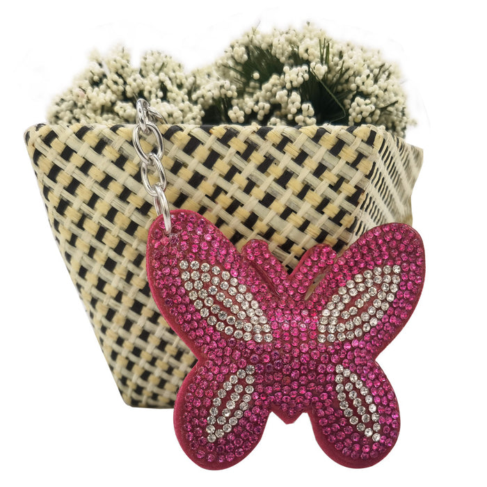 Wholesale Diamond Butterfly Alloy Keychain JDC-KC-HuiSen003