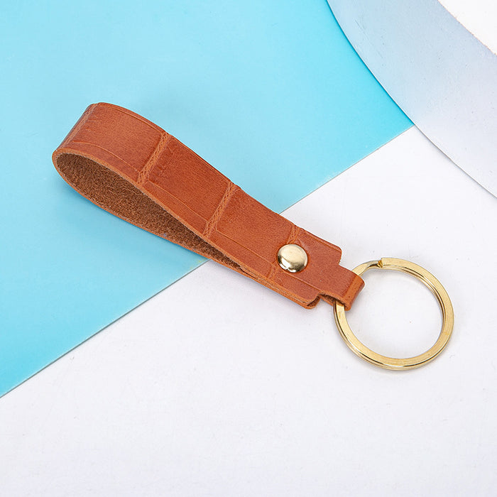 Wholesale Keychains PU Leather Car Simple Solid Color JDC-KC-XingR005