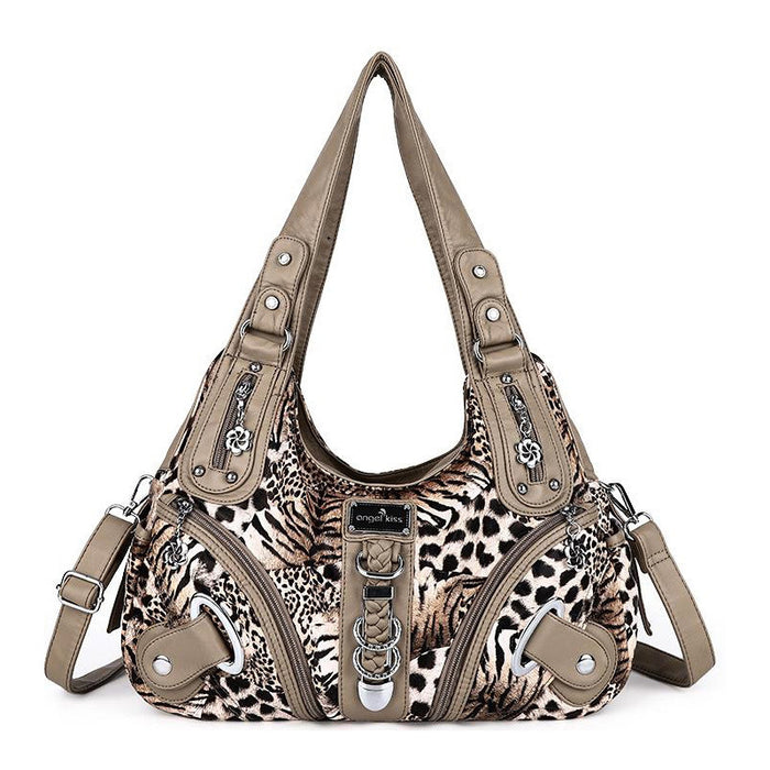 Wholesale Shoulder Bag PU Leopard Print Large Capacity Diagonal Span JDC-SD-TSZW001