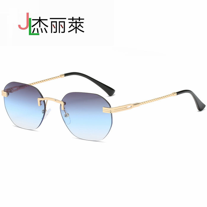 Jewelry WholesaleWholesale Women's Personality Rimless Irregular Sunglasses JDC-SG-JunL003 Sunglasses 俊莱 %variant_option1% %variant_option2% %variant_option3%  Factory Price JoyasDeChina Joyas De China