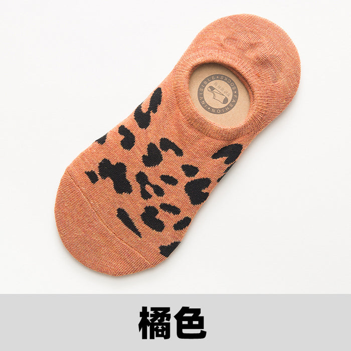 Jewelry WholesaleWholesale Leopard Print Cotton Women Invisible Socks Short Socks JDC-SK-JiaF001 Sock 嘉菲 %variant_option1% %variant_option2% %variant_option3%  Factory Price JoyasDeChina Joyas De China