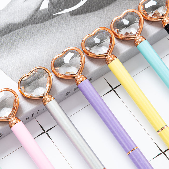 Wholesale Ballpoint Pen Metal Heart Diamond Gel Pen JDC-BP-Huah096