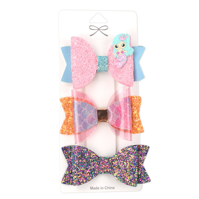 Wholesale hairpin plastic kids bow unicorn JDC-HC-Danzuo046