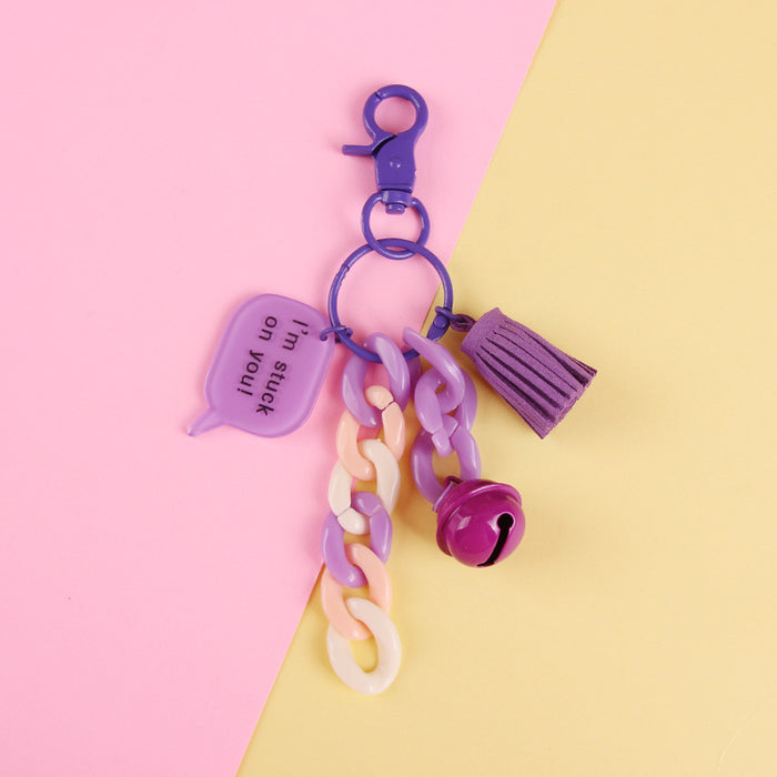 Jewelry WholesaleWholesale Creative Acrylic U-Chain Keychain JDC-KC-QiaM006 Keychains 恰美 %variant_option1% %variant_option2% %variant_option3%  Factory Price JoyasDeChina Joyas De China