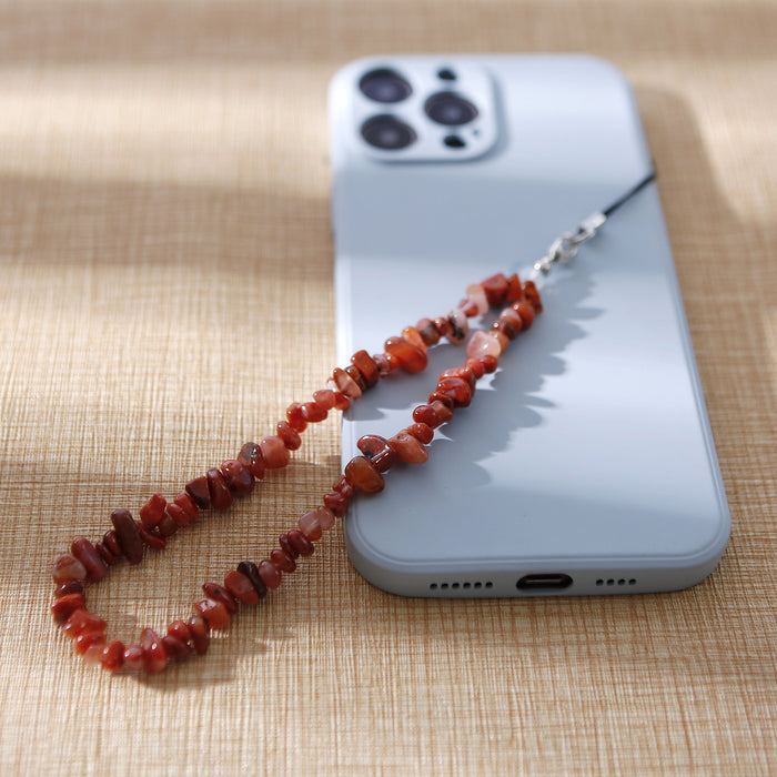 Wholesale Lanyard Crystal DIY Beaded Stone Pink Crystal Phone Case Chain MOQ≥2 JDC-KC-PREMJM001