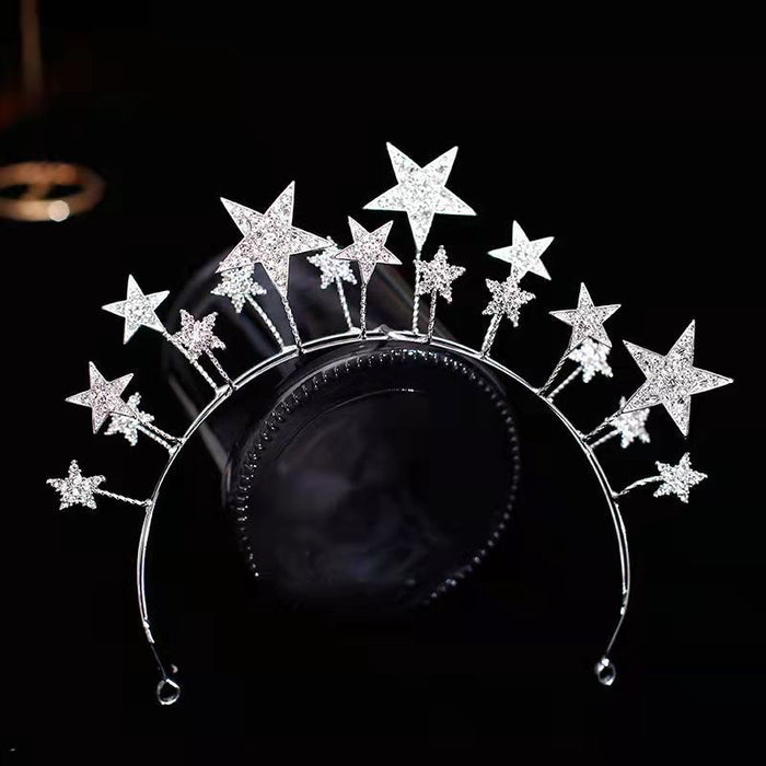 Jewelry WholesaleWholesale bride super flash fairy star Headband  JDC-HD-JianZ005 headband 简质 %variant_option1% %variant_option2% %variant_option3%  Factory Price JoyasDeChina Joyas De China