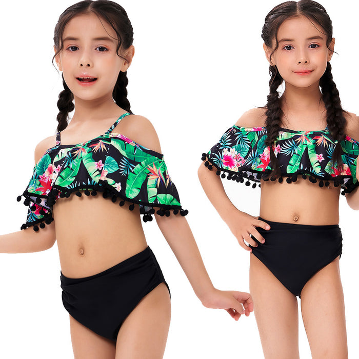 Jewelry WholesaleWholesale Kids Polyester Fiber Swimwear Split Bikini JDC-SW-YWXN002 Swimwear 伊琬轩娜 %variant_option1% %variant_option2% %variant_option3%  Factory Price JoyasDeChina Joyas De China