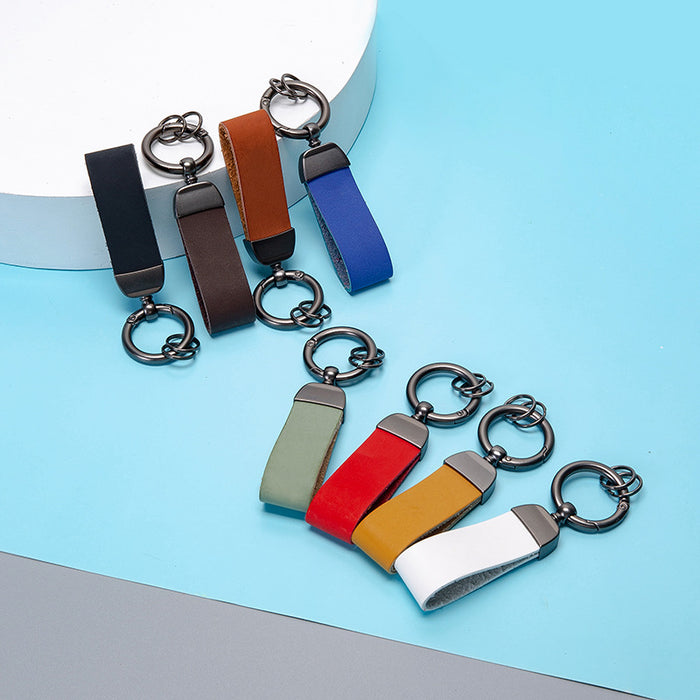 Wholesale Keychains PU Leather Car Simple Solid Color JDC-KC-XingR004