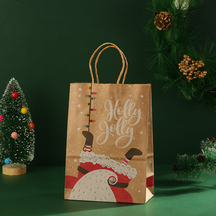 Wholesale Gift Bag Kraft Paper Christmas Gift Bag MOQ≥12 JDC-GB-Ganrui018