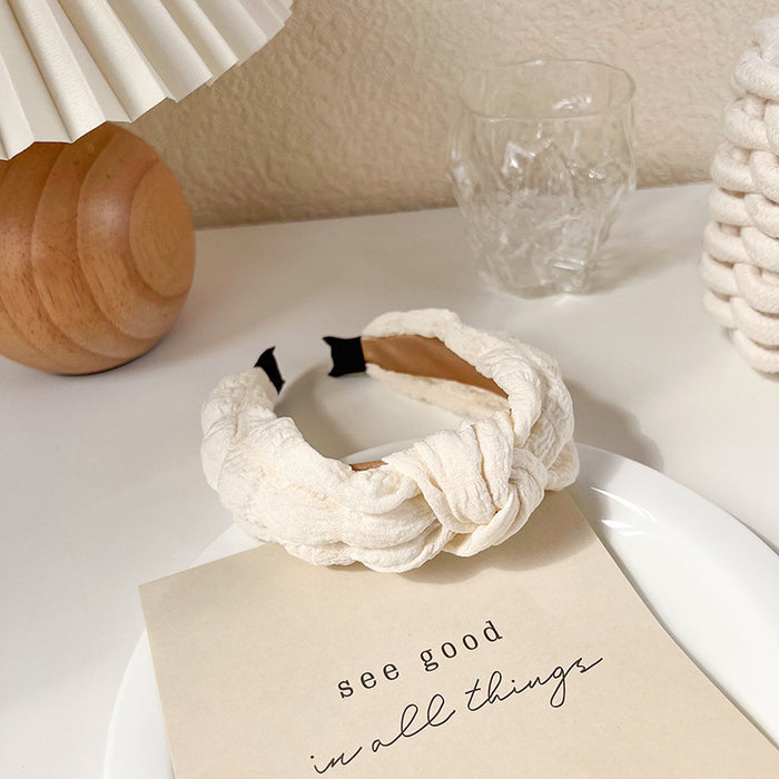 Wholesale beige cream headband wide brim JDC-HD-MS024