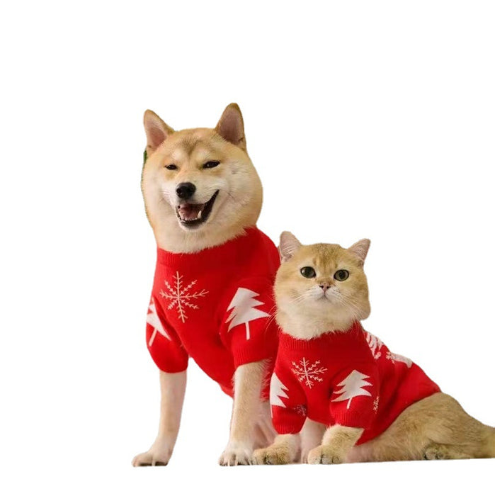 Wholesale Pet Dog Cat Christmas Sweater Warm Knit Jacket JDC-PC-Tengy005