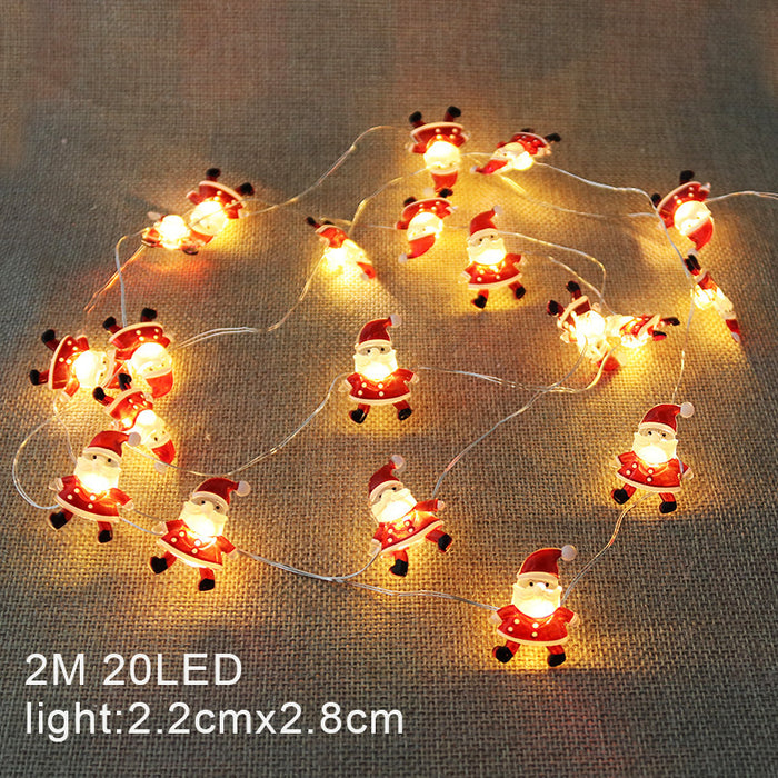 Wholesale Decorative Ribbon Christmas Cane Snowflake Decoration String Lights LED JDC-DCN-Huanj003