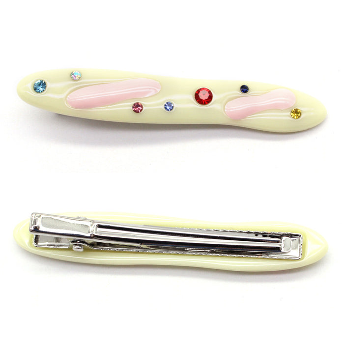 Wholesale Candy Color Resin Diamond Enamel Hair Clip JDC-HC-Kenjie001