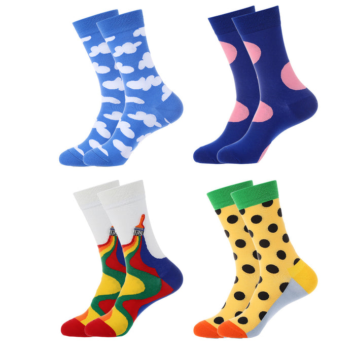 Wholesale Socks Cotton Creative Polka Dot Socks MOQ≥5 JDC-SK-XinH015