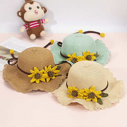 Jewelry WholesaleWholesale Children Sunflower Papyrus Sun Protection Hat Straw Hat JDC-SH-ZYuan006 Fashionhat 昭远 %variant_option1% %variant_option2% %variant_option3%  Factory Price JoyasDeChina Joyas De China