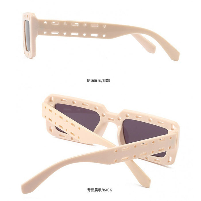 Wholesale Sunglasses PC Hollow Large Frame Square JDC-SG-BoY010