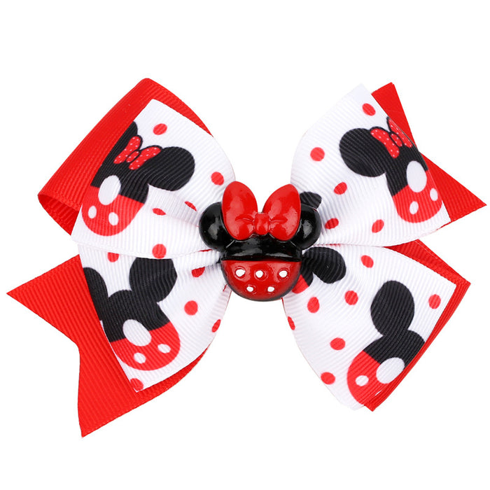 Wholesale Children's Amusement Park Wearing Red Butterfly Hair Clip （M) MOQ≥30 JDC-HC-Danzuo040