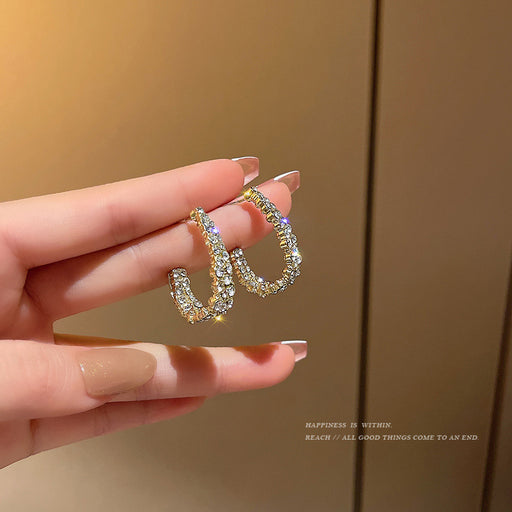 Jewelry WholesaleWholesale 925 Silver Needle Rhinestone Alloy Earrings JDC-ES-HanK015 Earrings 韩蔻 %variant_option1% %variant_option2% %variant_option3%  Factory Price JoyasDeChina Joyas De China