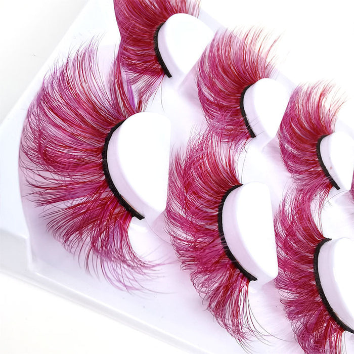 Wholesale Christmas 3D Color Thick Exaggerated False Eyelashes MOQ≥3 JDC-EY-ZXin005