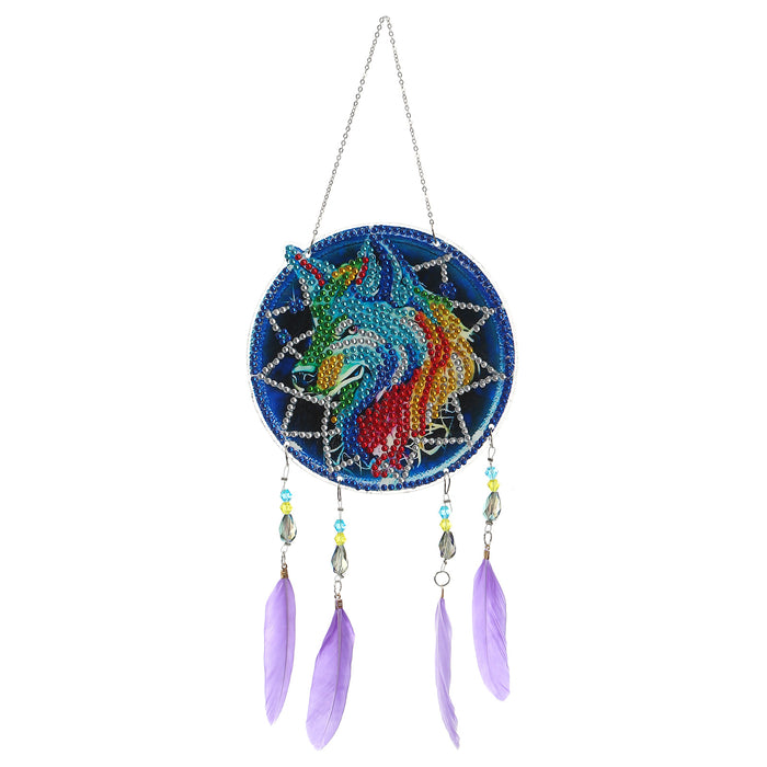 Wholesale Butterfly Owl Acrylic Feather Diamond Painting DIY Dreamcatcher MOQ≥2 JDC-DC-DLa001