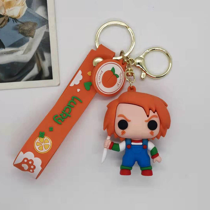 Wholesale Cartoon Soft Rubber Alloy Cute Keychain (M) MOQ≥2 JDC-KC-JuShu006