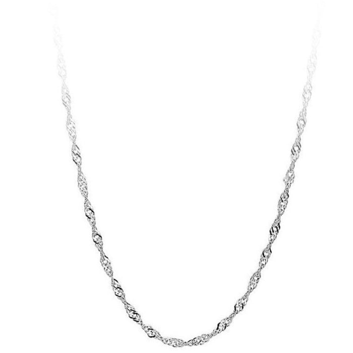 Jewelry WholesaleWholesale silver -plated necklace ladies water wave chain pendant JDC-NE-LongR005 Necklaces 龙瑞 %variant_option1% %variant_option2% %variant_option3%  Factory Price JoyasDeChina Joyas De China