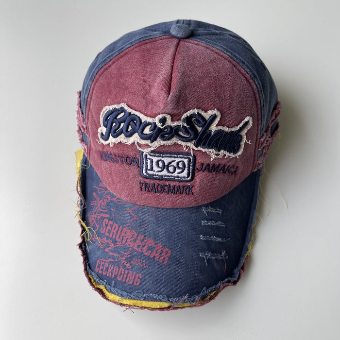 Wholesale hat fabric baseball cap sunscreen sunshade distressed denim JDC-FH-JIER004