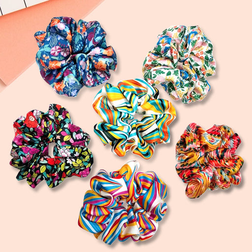 Jewelry WholesaleWholesale Retro Tied Hair Color Floral Rubber Band JDC-HS-Pengl002 Hair Scrunchies 朋来 %variant_option1% %variant_option2% %variant_option3%  Factory Price JoyasDeChina Joyas De China