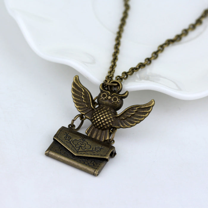 Wholesale necklace time converter hourglass necklace owl (M) JDC-NE-MM008