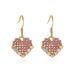 Jewelry WholesaleWholesale colored diamond heart alloy silver needle earrings JDC-ES-D201 Earrings 晴雯 %variant_option1% %variant_option2% %variant_option3%  Factory Price JoyasDeChina Joyas De China