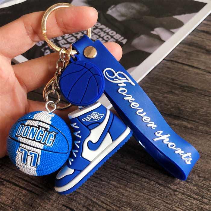 Wholesale star basketball shoes keychain MOQ≥2 JDC-KC-HLv010