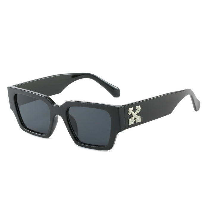 Wholesale Large Frame Sunglasses Black Rough Frame Anti Blue Light MOQ≥2 JDC-SG-BoH006