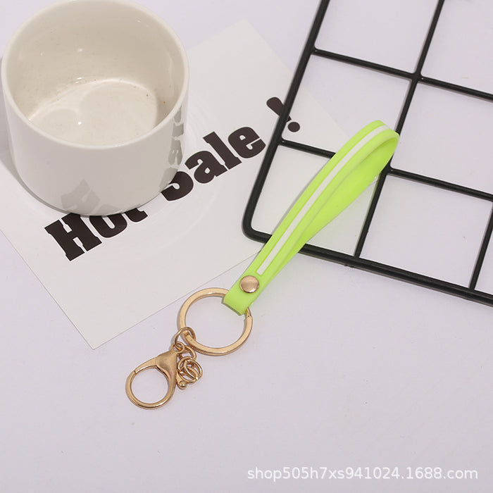 Wholesale Keychain PVC Soft Glue One Line Creative Lanyard MOQ≥10 JDC-KC-ZaoYang006