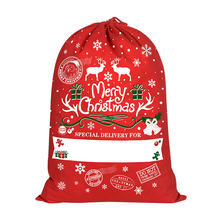 Wholesale Gift Bag Christmas Gift Bag Cotton Canvas Drawstring MOQ≥10 JDC-GB-HaiK002