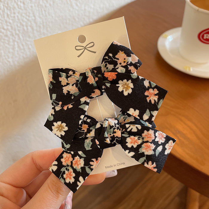 Wholesale Hairpin Cloth Children's Floral Bow MOQ≥2 JDC-HC-WangFeng004