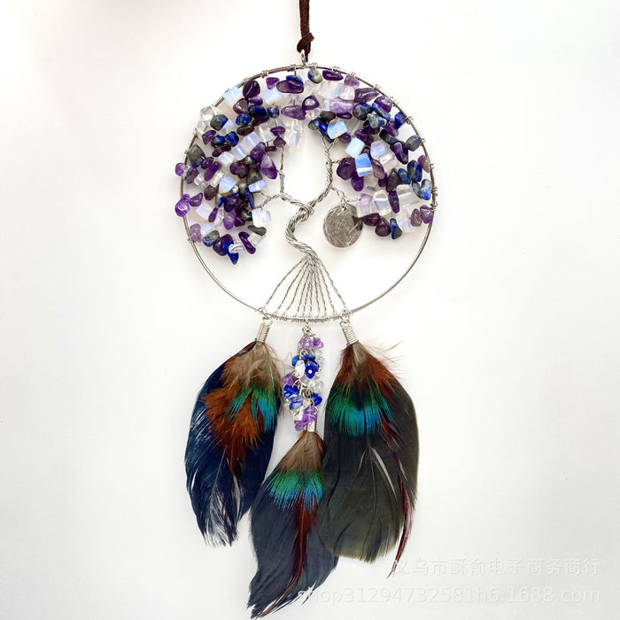 Wholesale Natural Crystal Gravel Tree of Life Dreamcatcher MOQ≥2 JDC-DC-SuYu001