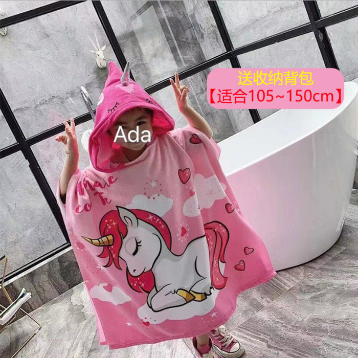 Wholesale Microfiber Cartoon Kids Bath Towel Cloak JDC-BTL-YaX005