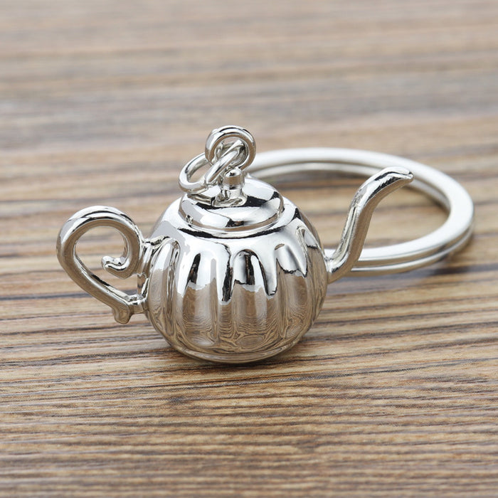 Wholesale Coffee Cup Moka Pot Coffee Appliance Zinc Alloy Keychain MOQ≥2 JDC-KC-XunXin006