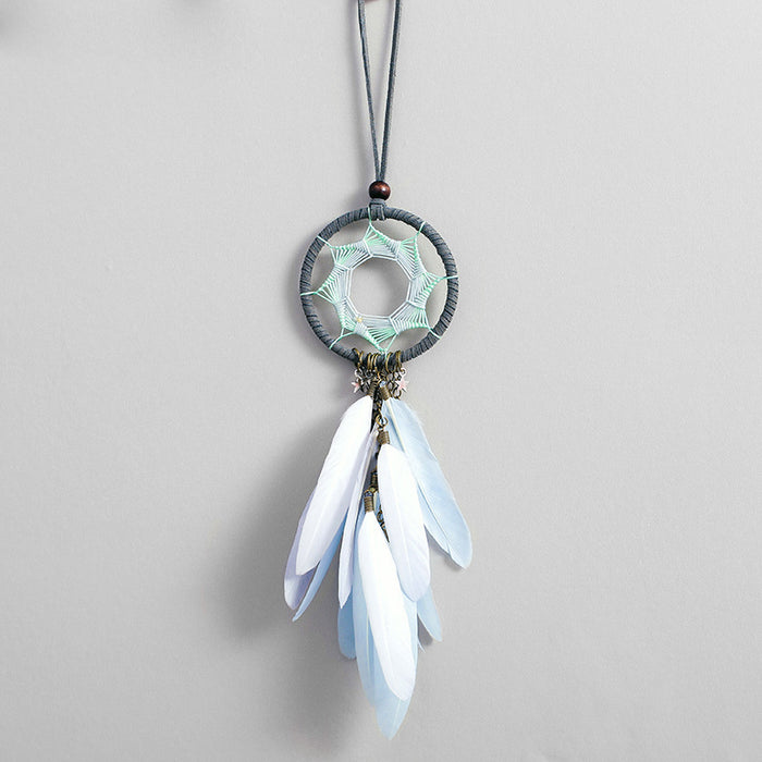 Wholesale Feather Dreamcatcher Ornament Woven Car Hanging  MOQ≥2 JDC-DC-RXin016