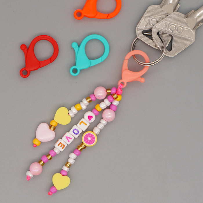 Jewelry WholesaleWholesale Boho Beads Acrylic Beaded Keychain JDC-KC-Yuxz005 Keychains 煜星珠 %variant_option1% %variant_option2% %variant_option3%  Factory Price JoyasDeChina Joyas De China