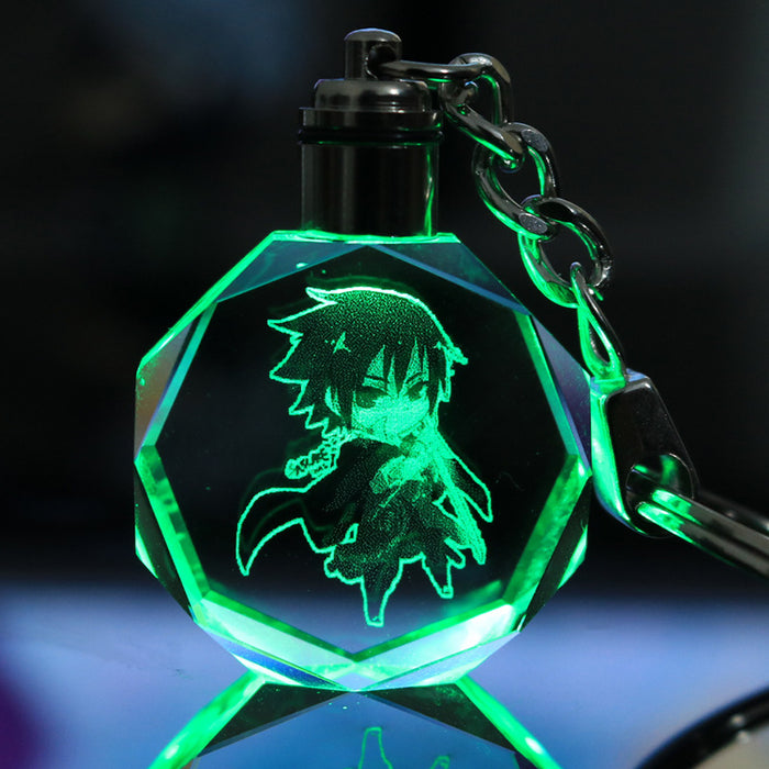 Wholesale Keychains Crystal LED Anime Peripherals Colorful Glow MOQ≥2 JDC-KC-LuoQ004